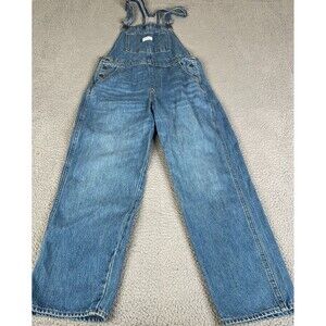 Levi's Denim Overalls Womens Small Blue Two Horse Brand Baggy Tapered Farmcore